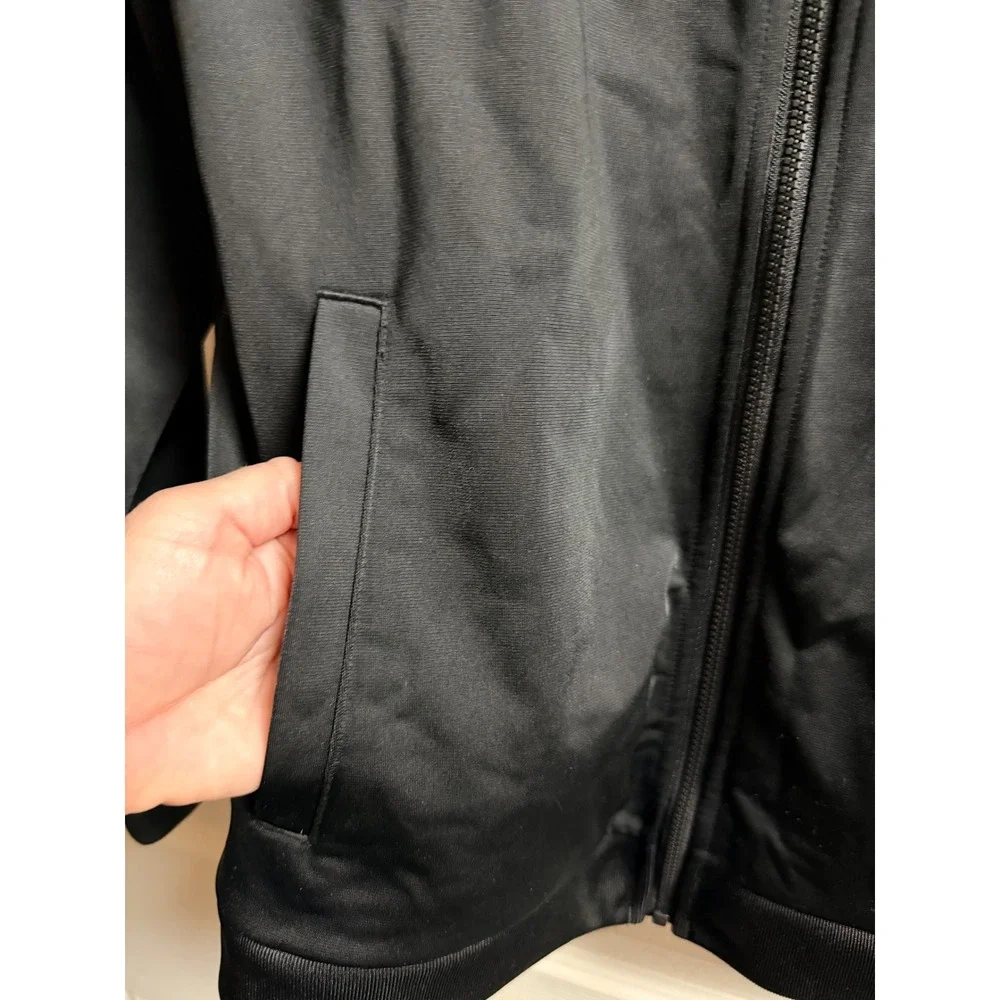 Adidas Kids Large 14/16 Black‎ Full Zip 3-Stripes Track Jacket